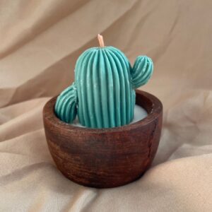 vela corazón cuenco de madera