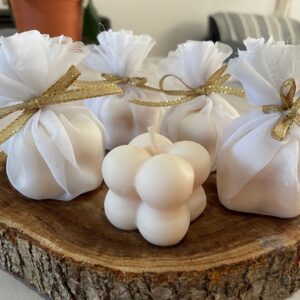 vela corazón cuenco de madera