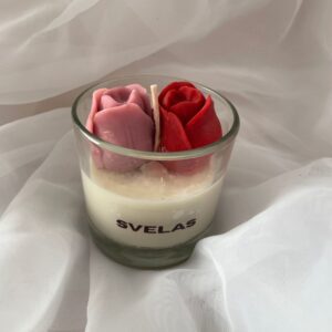 vela corazón cuenco de madera