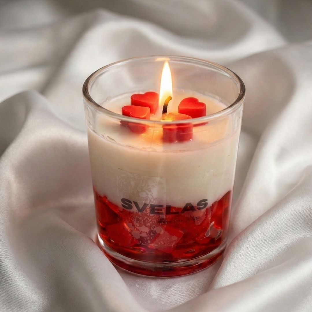 vela corazón cuenco de madera