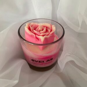 vela corazón cuenco de madera