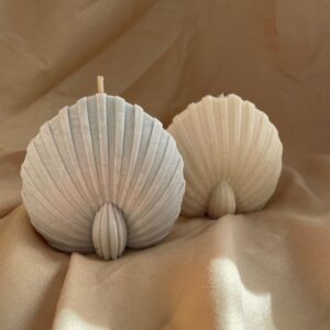 vela corazón cuenco de madera